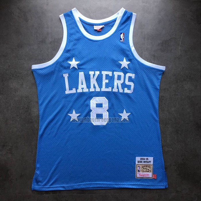 Camiseta Los Angeles Lakers Kobe Bryant NO 8 Mitchell & Ness 2004-05 Azul